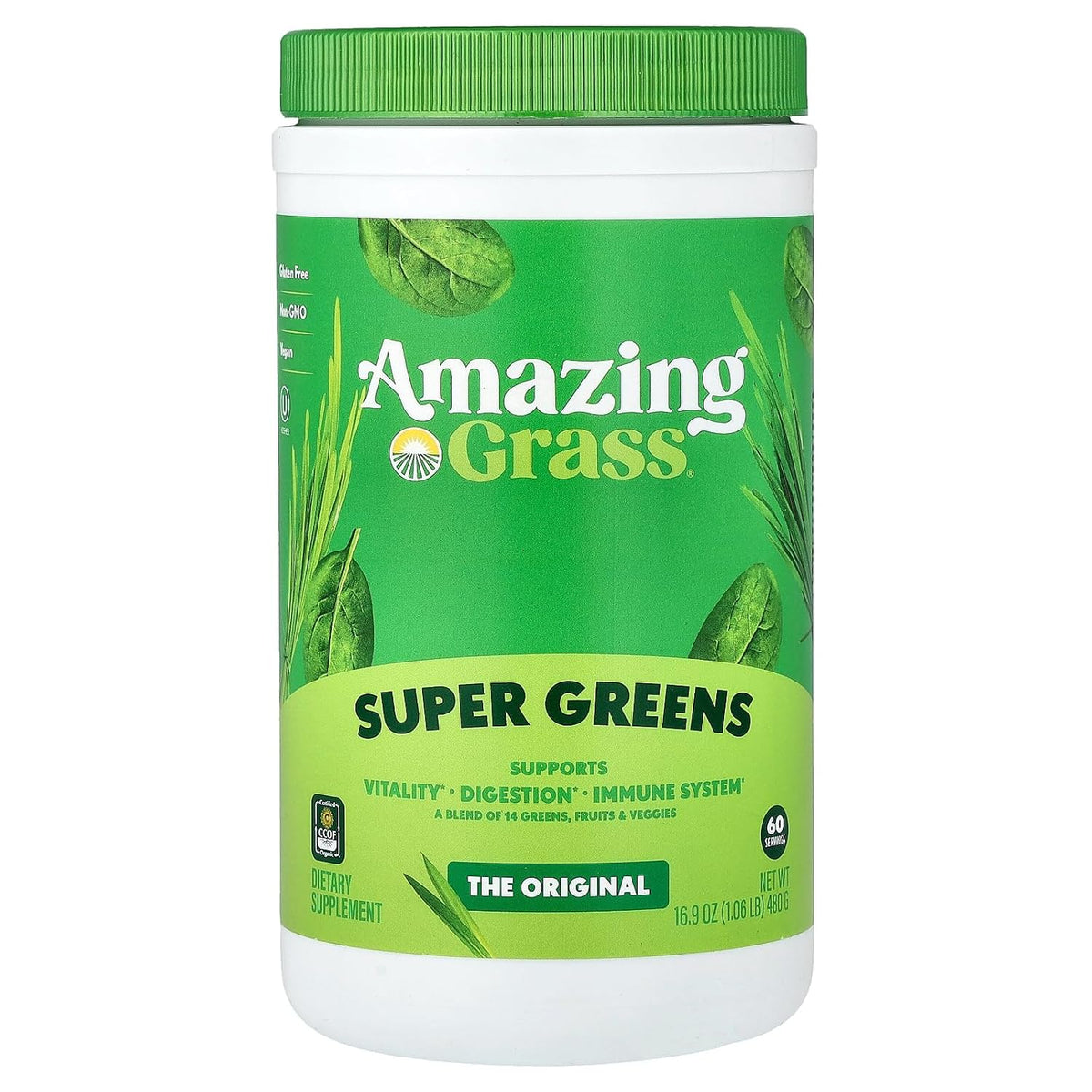 Amazing Grass Green SuperFood Original, 60 Servings, 482g - görsel 1