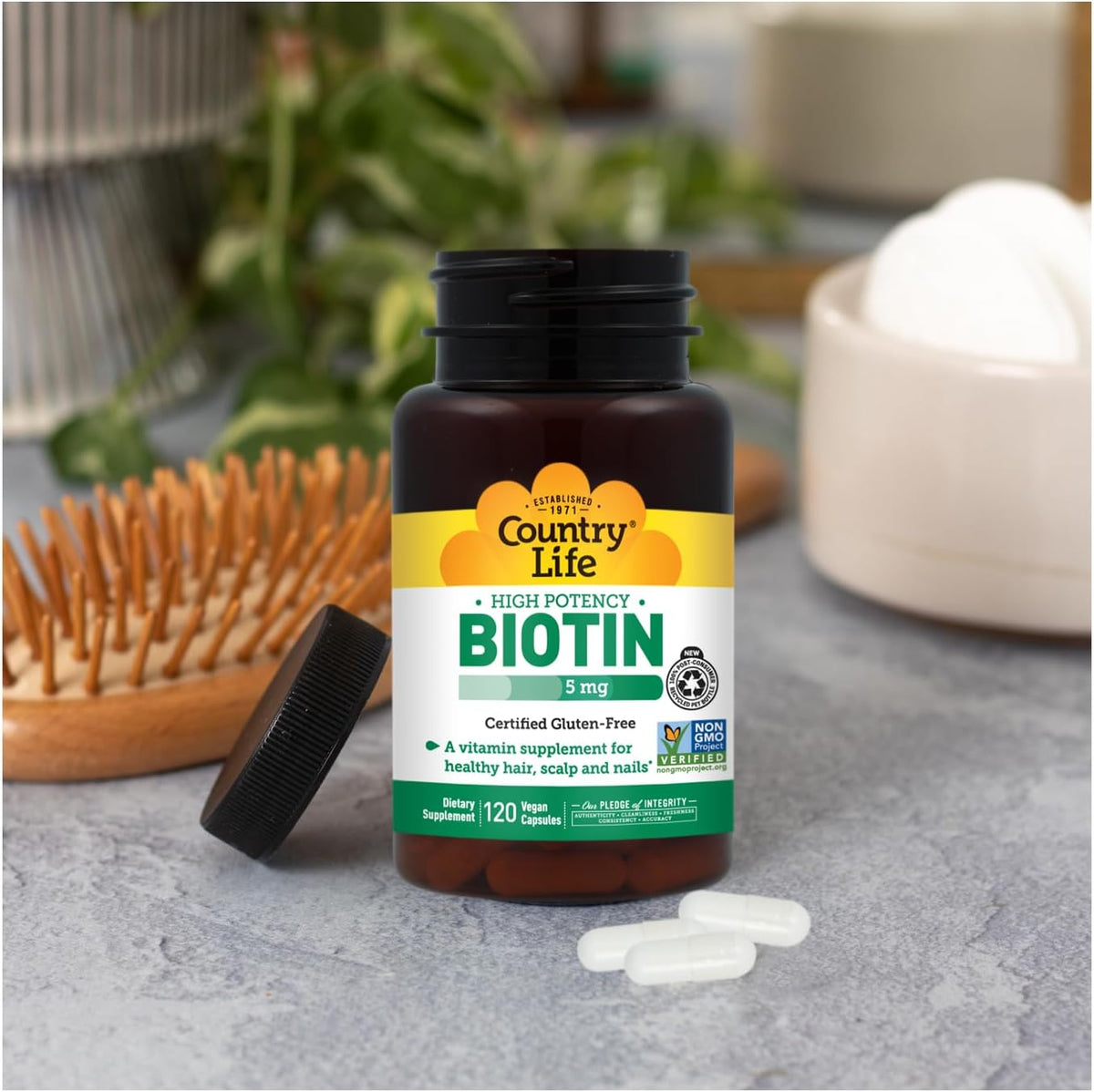 Country Life Biotin High Potency, 5mg, 120 Tablets - görsel 8