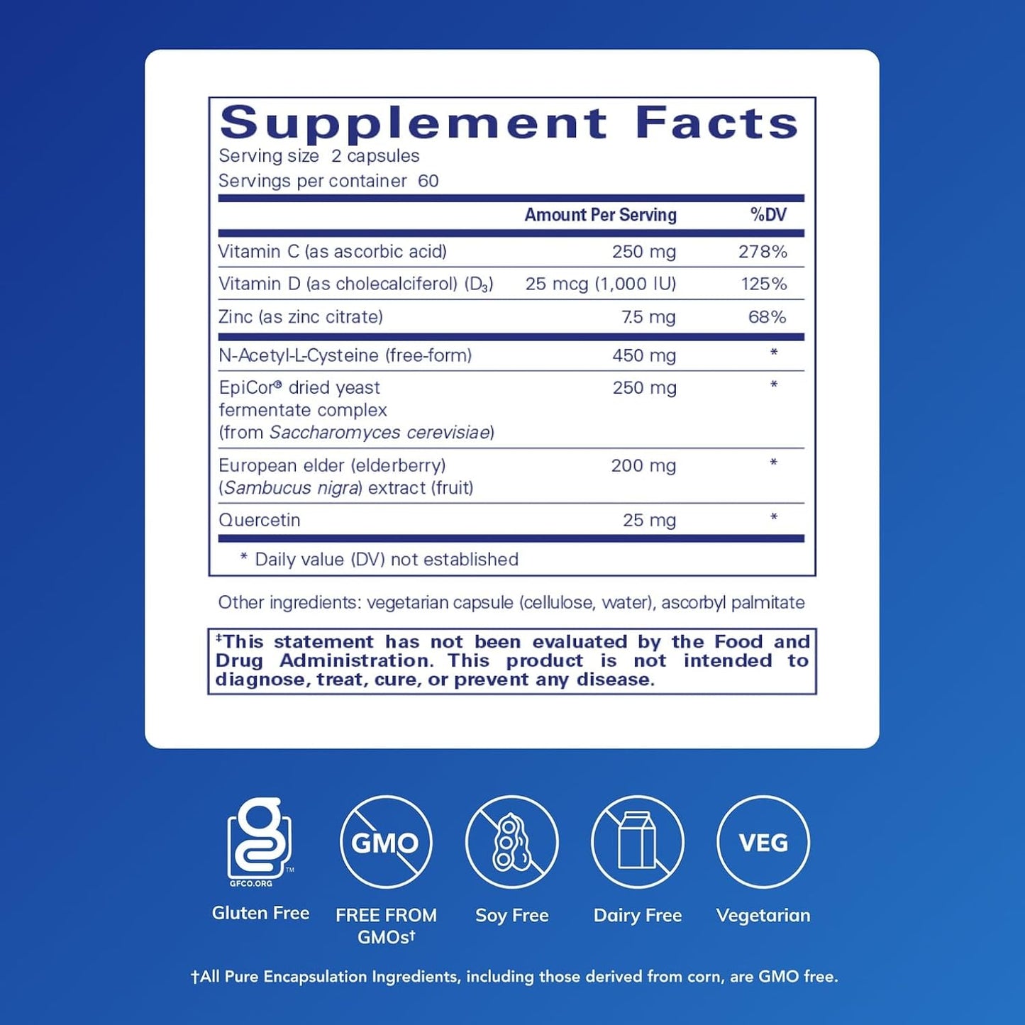 Pure Encapsulations PureDefence with NAC - Immune & Upper Respiratory Support, 120 Capsules - görsel 2