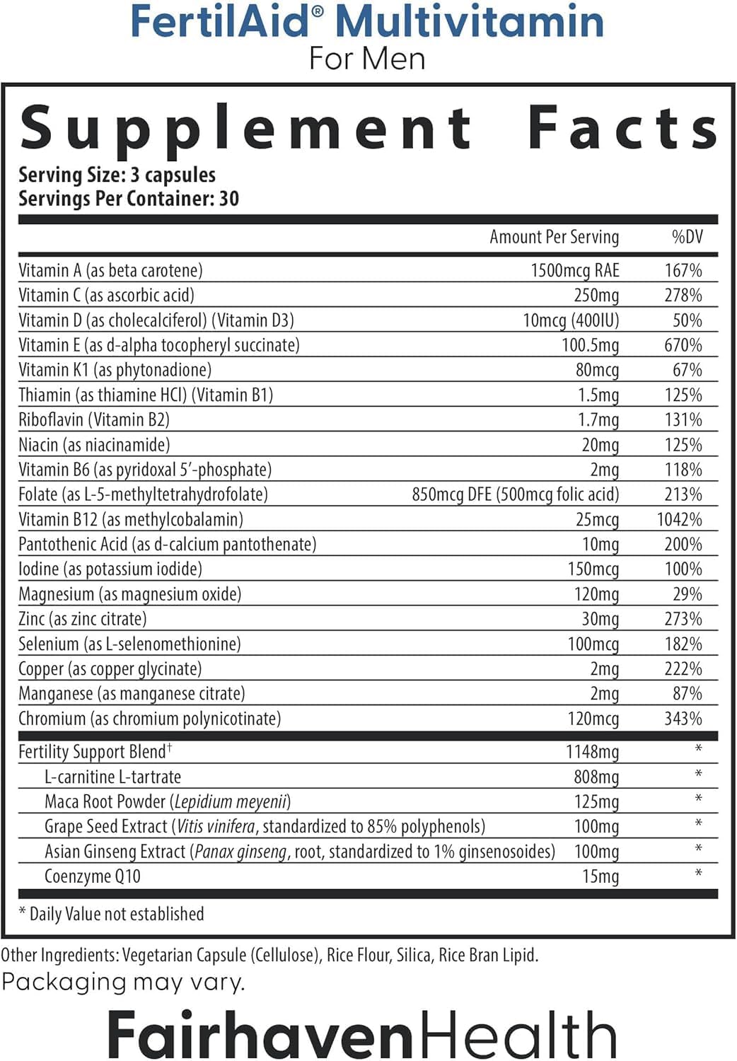 Fairhaven Health FertilAid for Men and Countboost Combo - Male Fertility Supplement with L-carnitine, Zinc, Folate - görsel 2