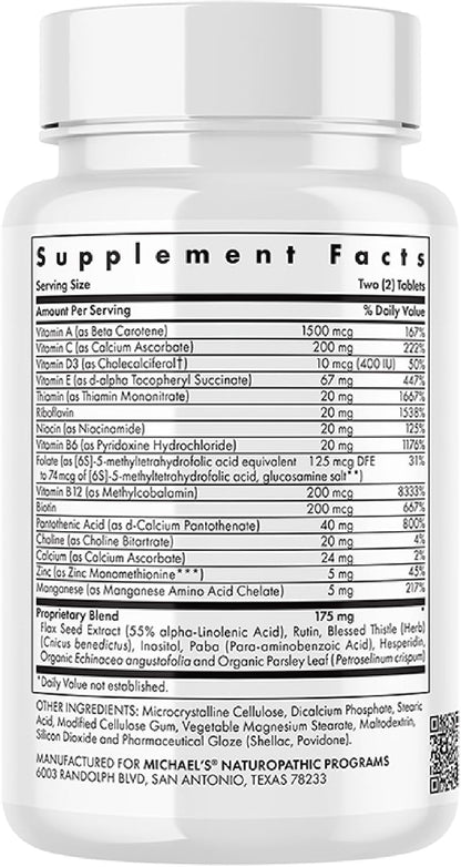 Michael's Health Naturopathic Programmes Pre-Teen Girls Multivitamin - 30 Vegetarian Tablets