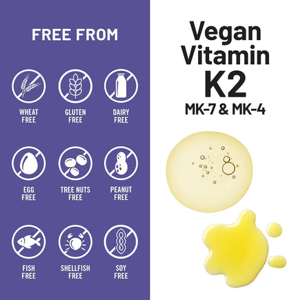 NatureWise Vitamin K2 600mcg Supplement with MK-7 100mcg & MK-4 500mcg - Enhanced Bioavailable Formula - K Complex for Bone Maintenance and Normal Blood Clotting - Vegan, Gluten-free, Non-GMO - 180 Soft gel capsules (6-Month Supply)