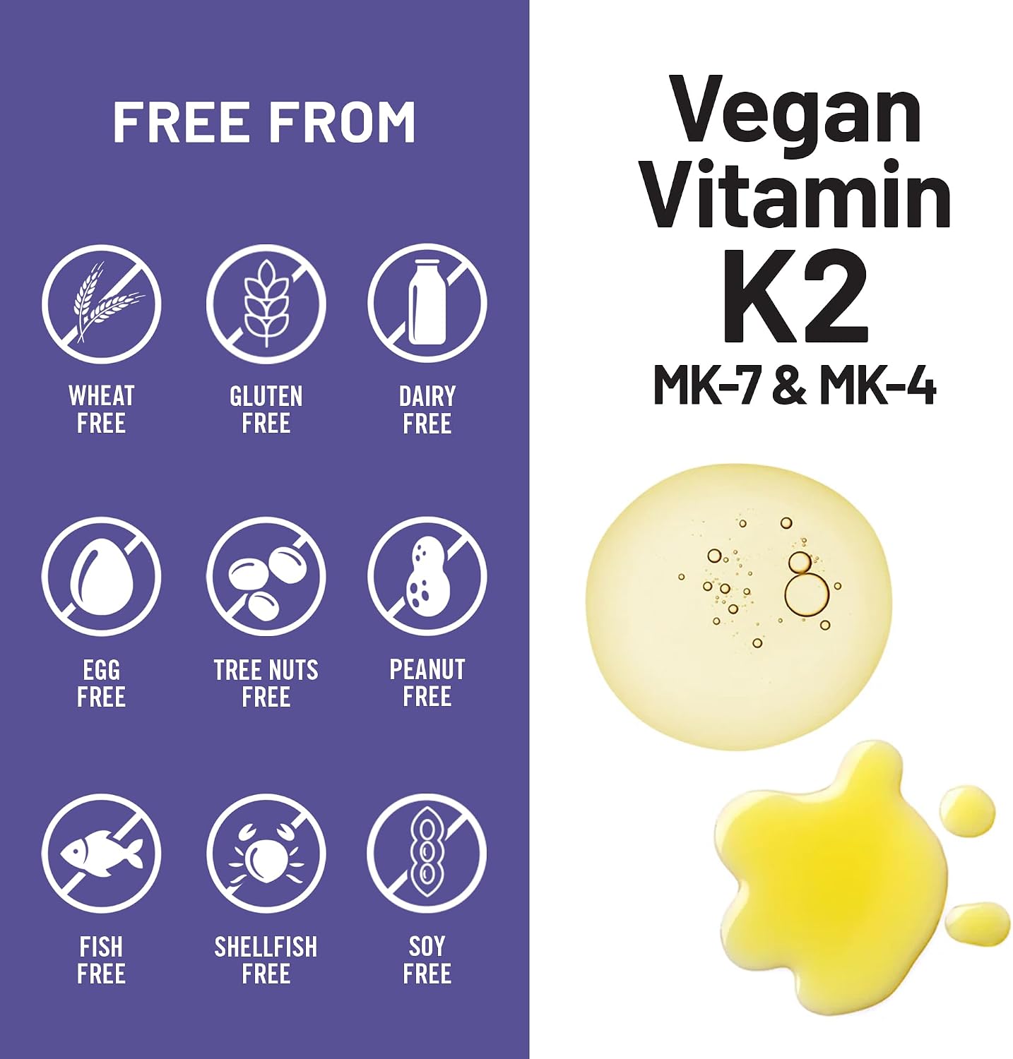 NatureWise Vitamin K2 600mcg Food Supplement with MK-7 100mcg & MK-4 500mcg - Enhanced Bioavailable Formula - K Complex for Bone and Heart Health - Vegan, Gluten-free, Non-GM - 360 Soft gel capsule Capsules (1-Year Supply) - görsel 5