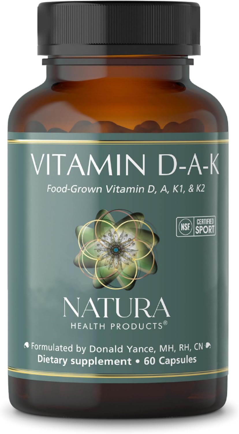 Natura Health Products D-A-K (ADK) – Vitamin – Bone Health: Vitamin D3 supports calcium absorption, while vitamins – Image 1