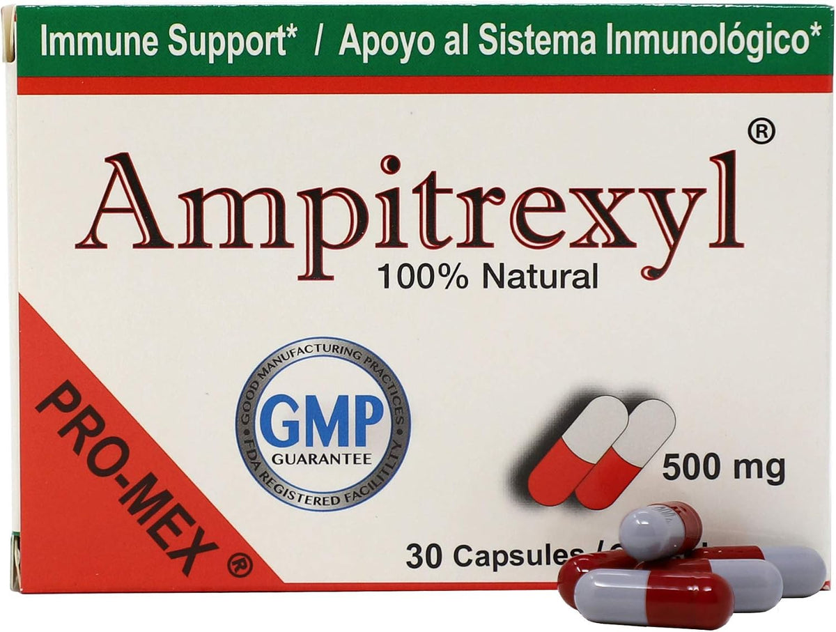 Ampitrexyl 100% Natural Immune Support Formula - 30 Capsules, 500 mg - görsel 1