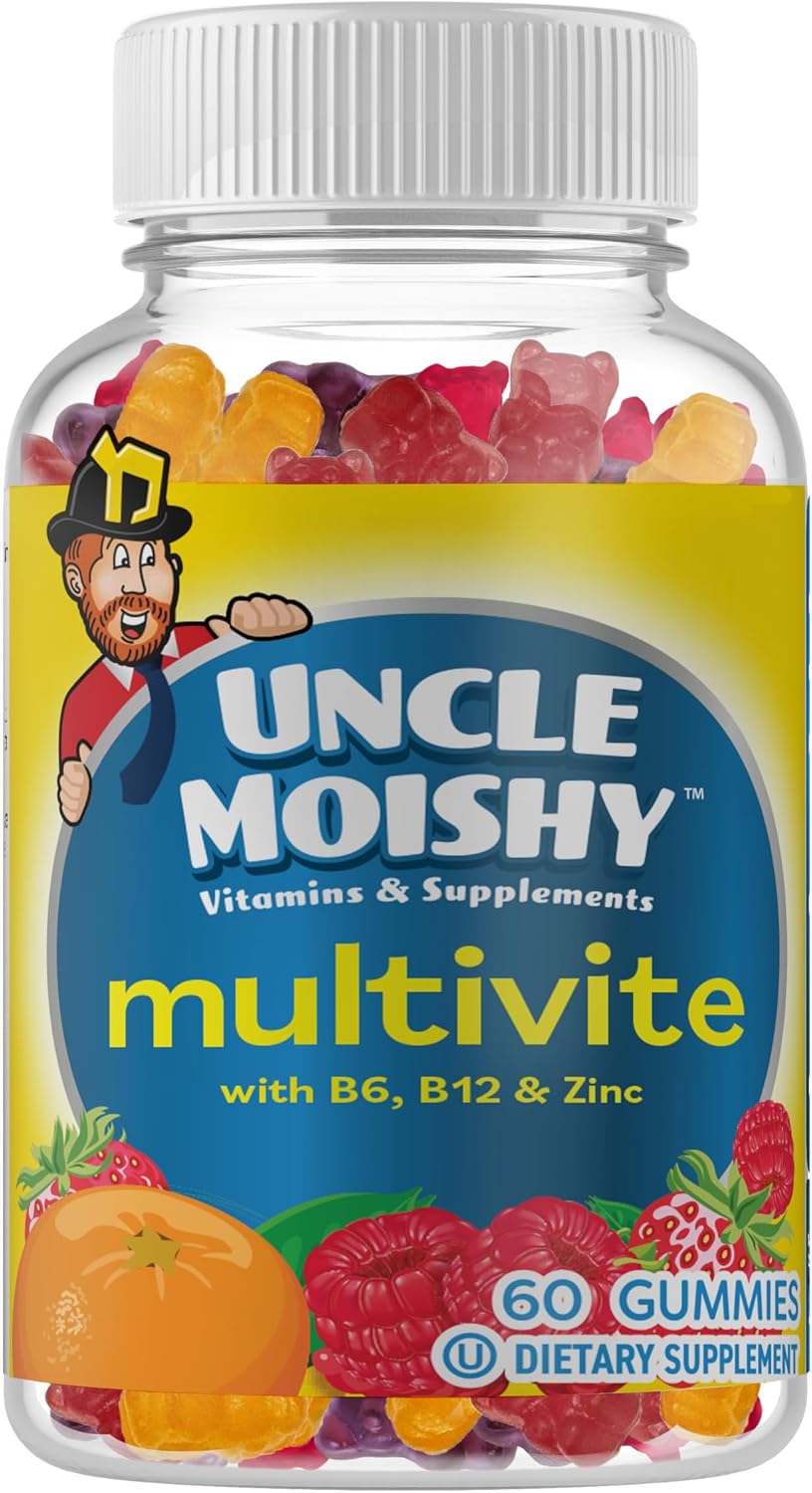 Uncle Moishy Kosher Children's Multivitamin Mineral Jellies with Choline, 60 Jellies - görsel 1
