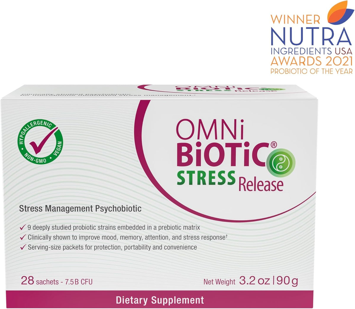OMNi BiOTiC Stress Release - Clinically Tested Psychobiotic for Stress Management & Gut-Brain Axis Support - 28 Daily Sachets (Vegan, Non-GMO) - görsel 2