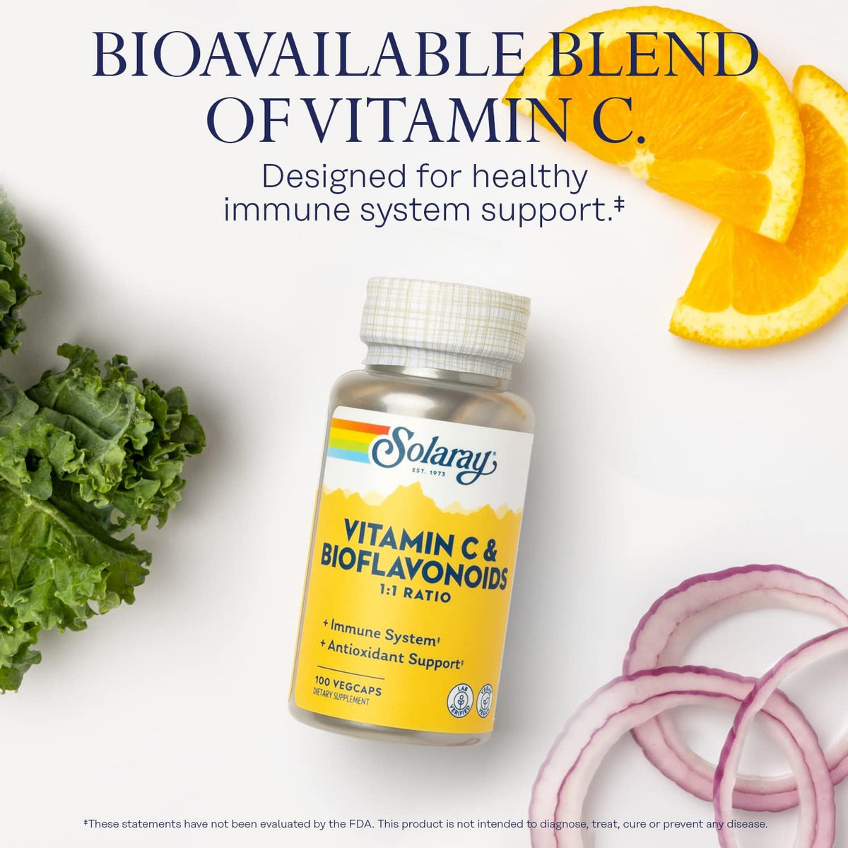 SOLARAY Vitamin C 500mg with Citrus Bioflavonoids - görsel 3