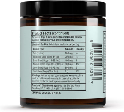 Bark & Whiskers Organic Vitamin B Complex - B Vitamins for Normal Energy & Nervous System Function in Cats & Dogs - Certified Organic - 24 g