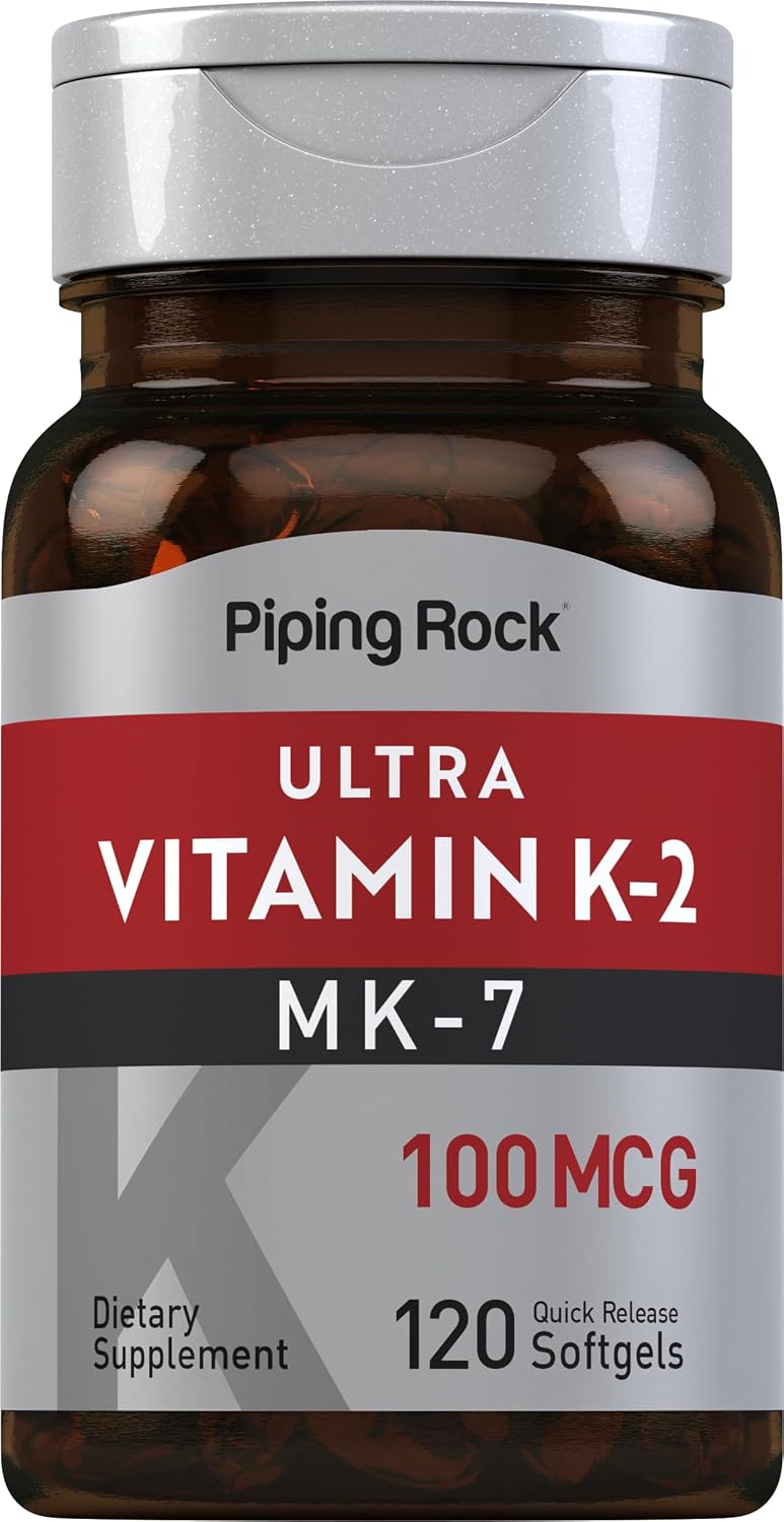 Piping Rock Ultra K2 with MK-7 100 mcg 120 Softgels - görsel 1