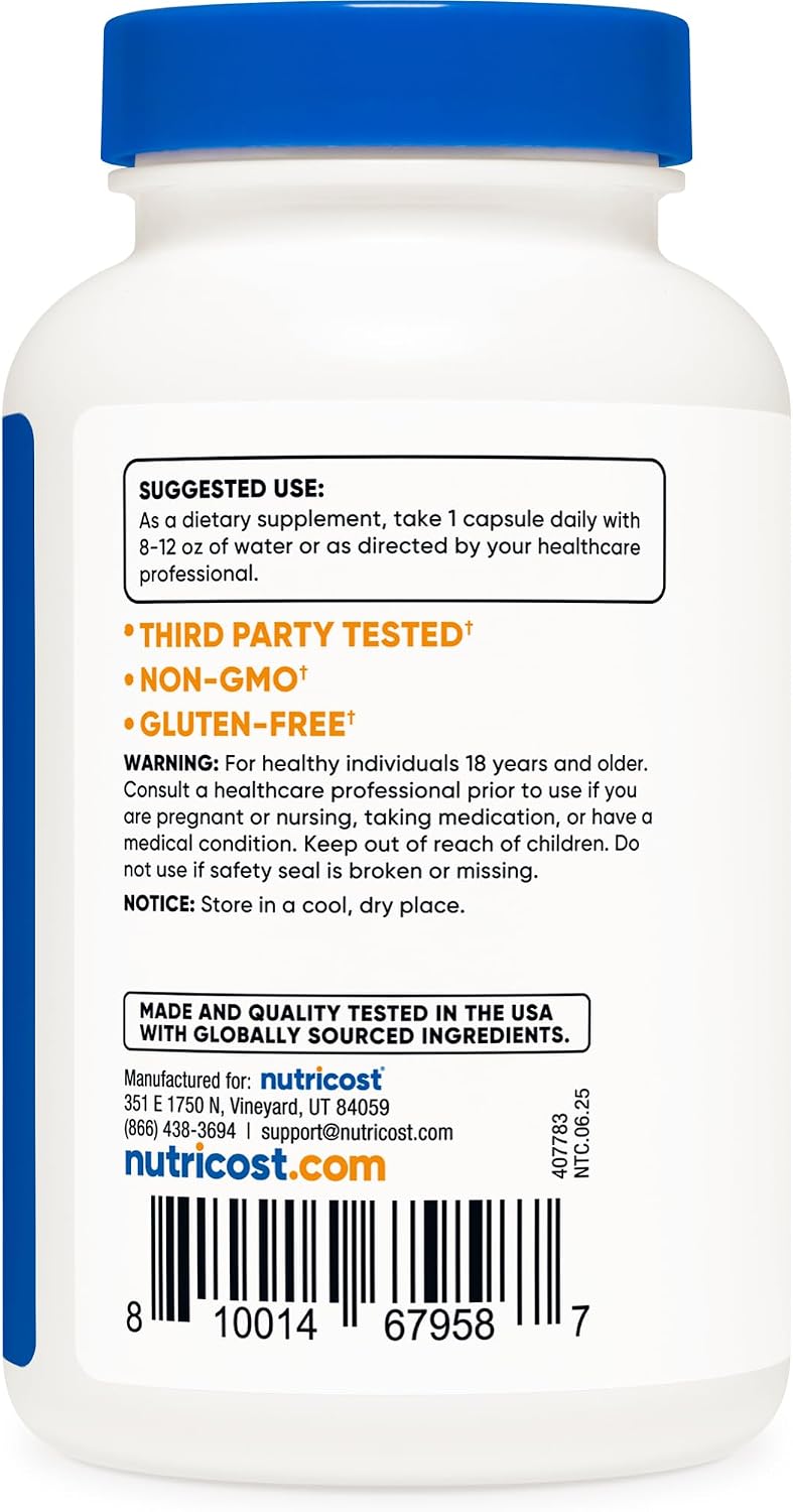 Nutricost Yohimbine HCl 5mg, 240 Capsules Extra Strength - görsel 4