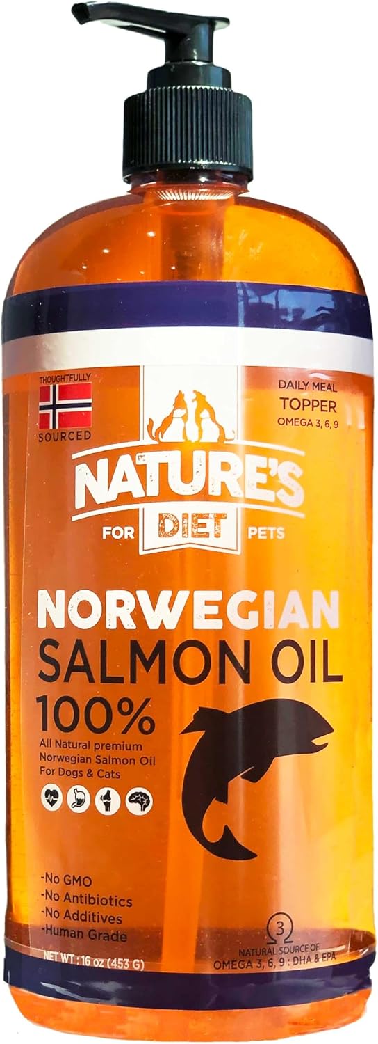 Nature's Diet Norwegian Salmon Oil for Dogs & Cats – Natural Omega-3 Supplement, 946 ml - görsel 1