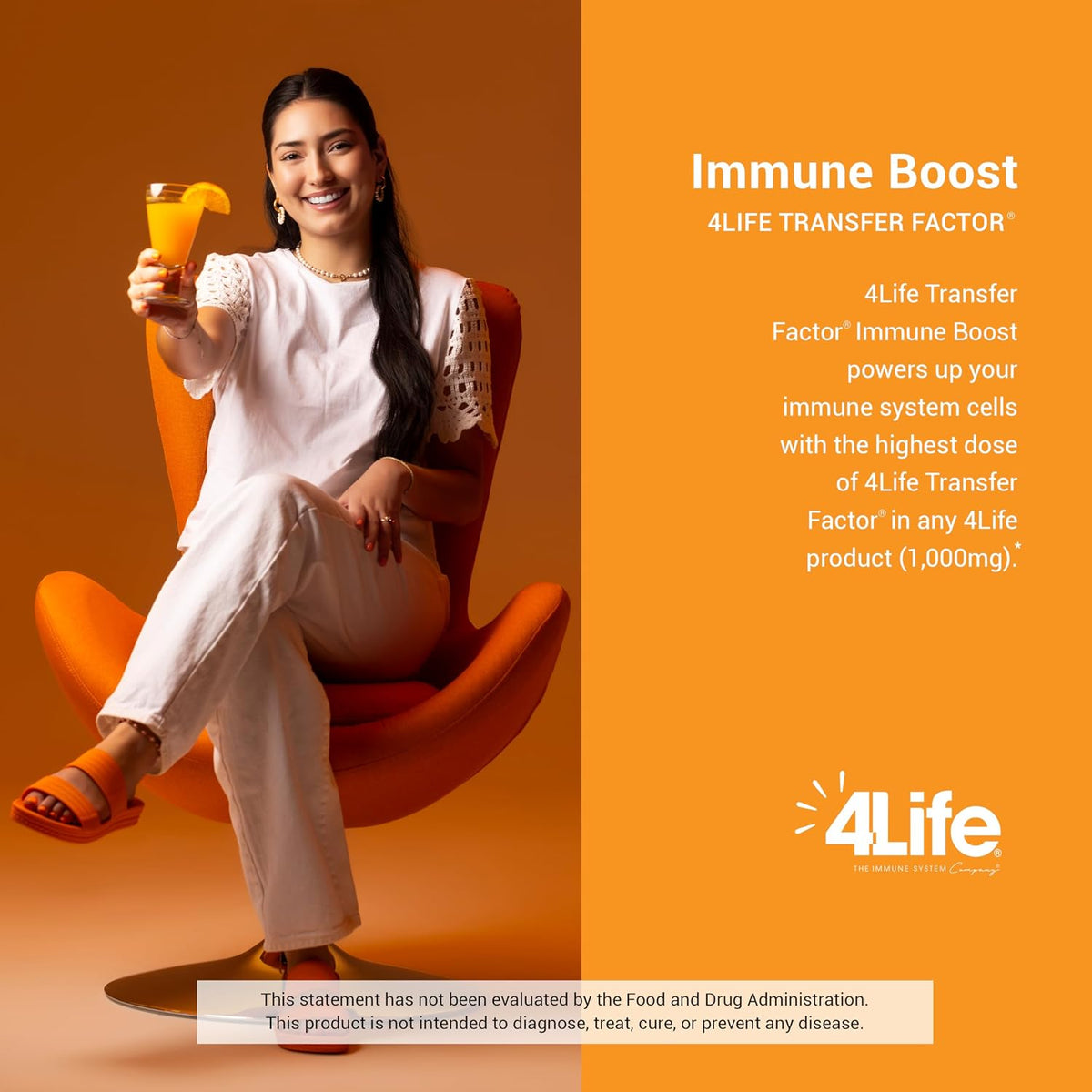 4Life Transfer Factor Immune Boost Orange Drink Mix – 5 Stick Packs - görsel 5