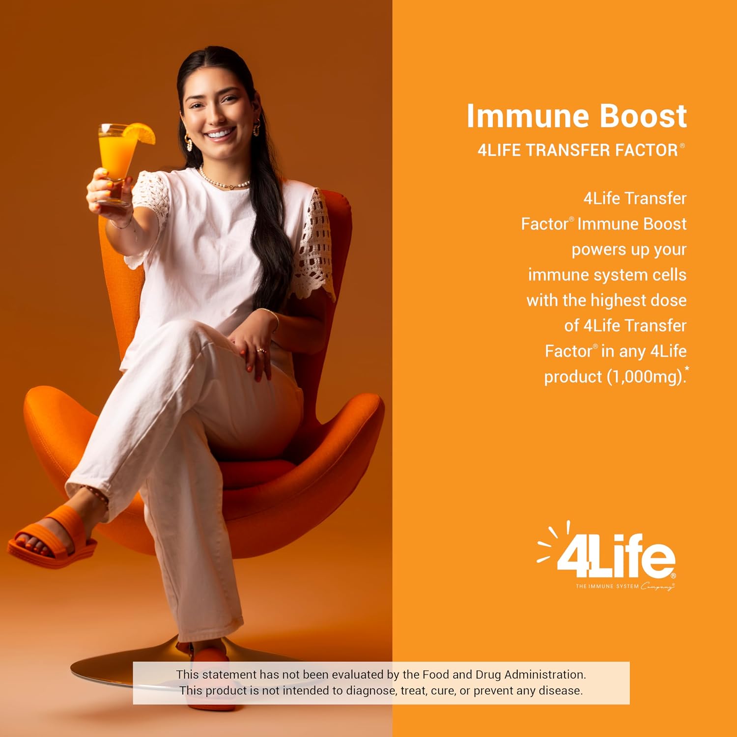 4Life Transfer Factor Immune Boost Orange Drink Mix – 5 Stick Packs - görsel 5