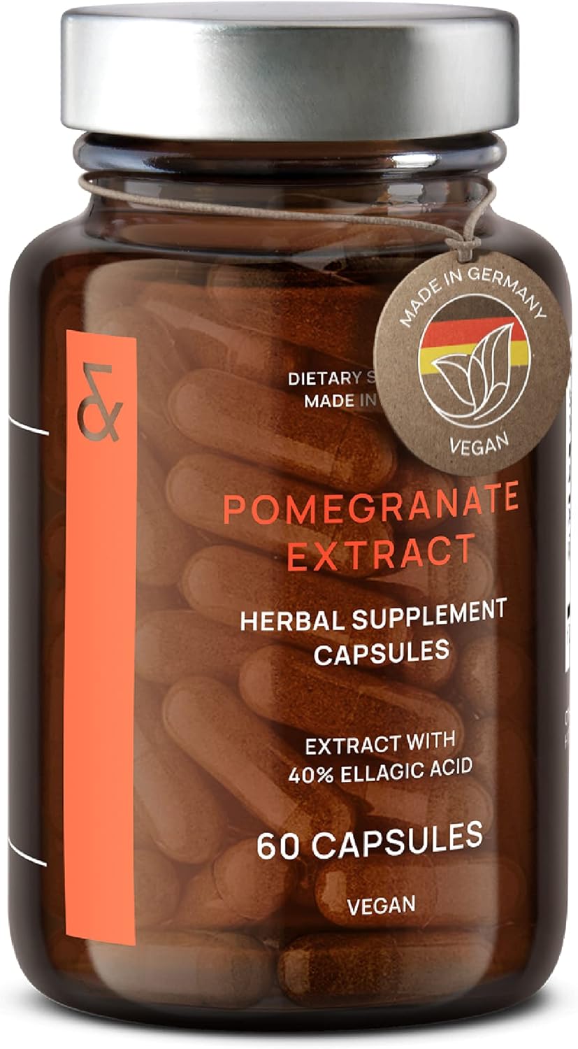 CLAV Pomegranate Extract 1000mg - 40% Ellagic Acid - Vegan Supplement for Heart & Joint Support - 60 Capsules - görsel 1
