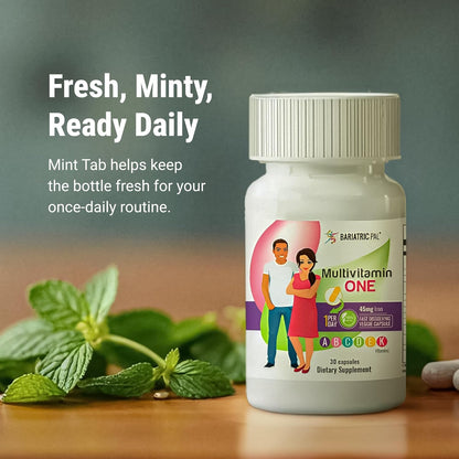 BariatricPal Multivitamin ONE – 1 per Day Bariatric Multivitamin with 60 mg Iron, 30 Capsules