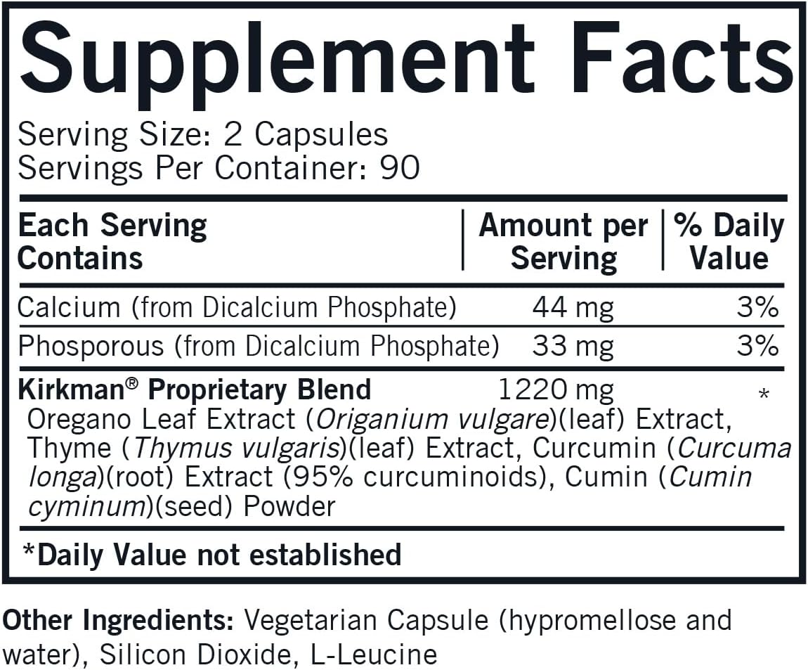 Kirkman CD-Herbal - Hypoallergenic -180 Vegetarian Capsules - görsel 2