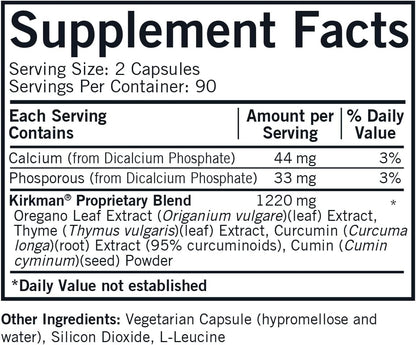 Kirkman CD-Herbal - Hypoallergenic -180 Vegetarian Capsules