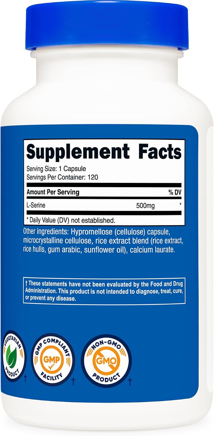 Nutricost L-Serine 500mg, 120 Capsules - görsel 4