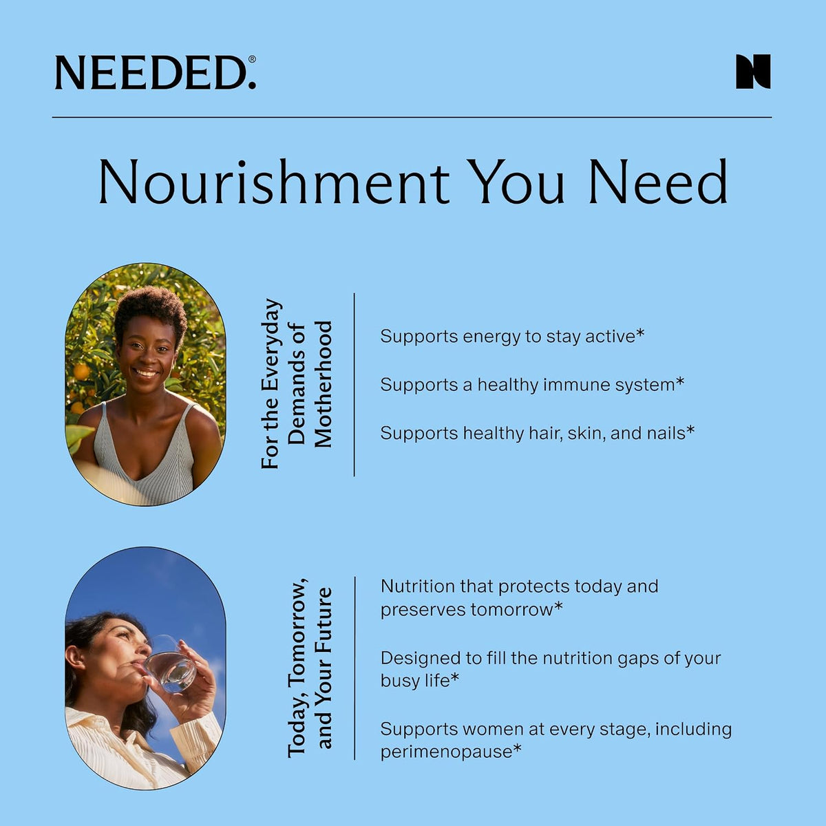 Needed. Multivitamin for Women with 22 Vitamins, Minerals and Antioxidants - Daily Women's Multivitamin - Vitamin B12, B6, D3 4000 IU, Choline, Biotin, Magnesium, Folate and More (60 Count) - görsel 5