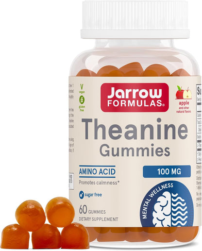 Jarrow Formulae Theanine 100 mg Gummies - Apple Flavoured - 60 Gummies