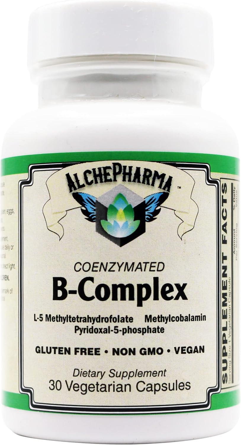 AlchePharma Coenzymated B-Complex High Potency One Daily (30 Capsules) - görsel 1
