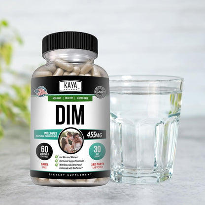 Kaya Naturals DIM Ultra | Hormonal Support Supplement with Broccoli Extract & BioPerine – 60 Vegetable Capsules