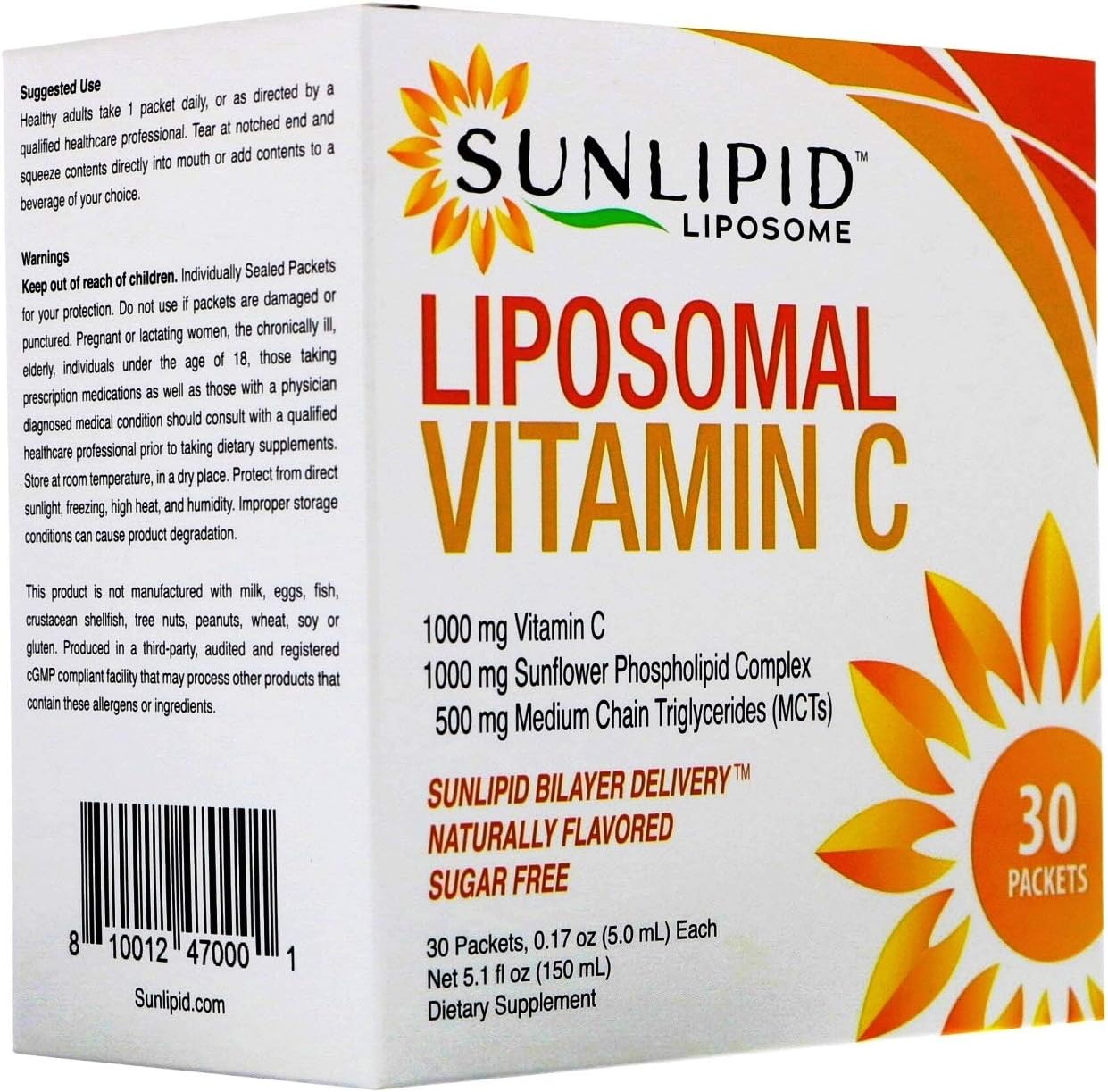 SunLipid Liposomal Vitamin C with MCT Oil – 30 Sachets, 5 ml Each - görsel 5