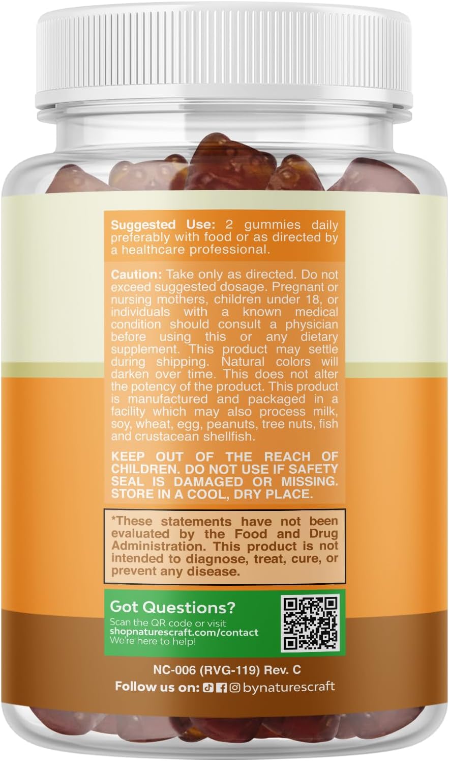 Natures Craft Irish Sea Moss Gummies for Women Men & Kids - Immune Support Supplement with Irish Sea Moss, Bladderwrack & Burdock Root - Detox Gummies for Body Cleanse - 90 Count - görsel 9