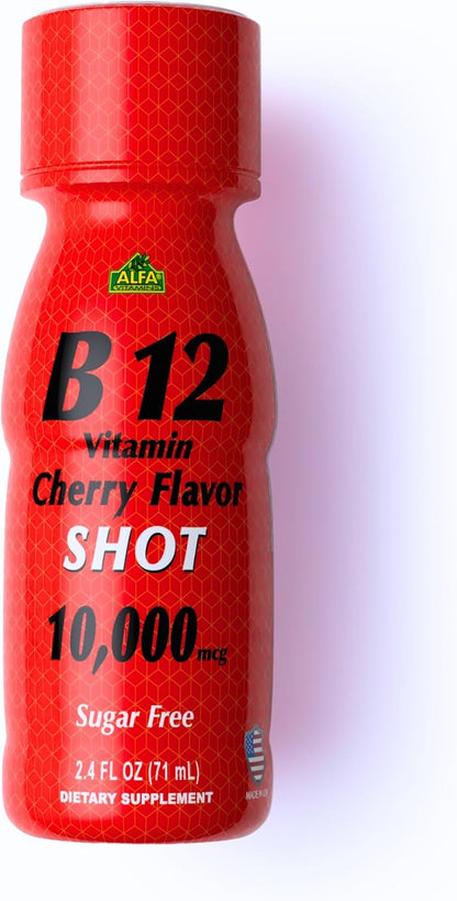 ALFA VITAMINS Vitamin B12 Energy Shot - 5,000 mcg Methylcobalamin, Sugar-Free, Caffeine-Free - 20 Pack
