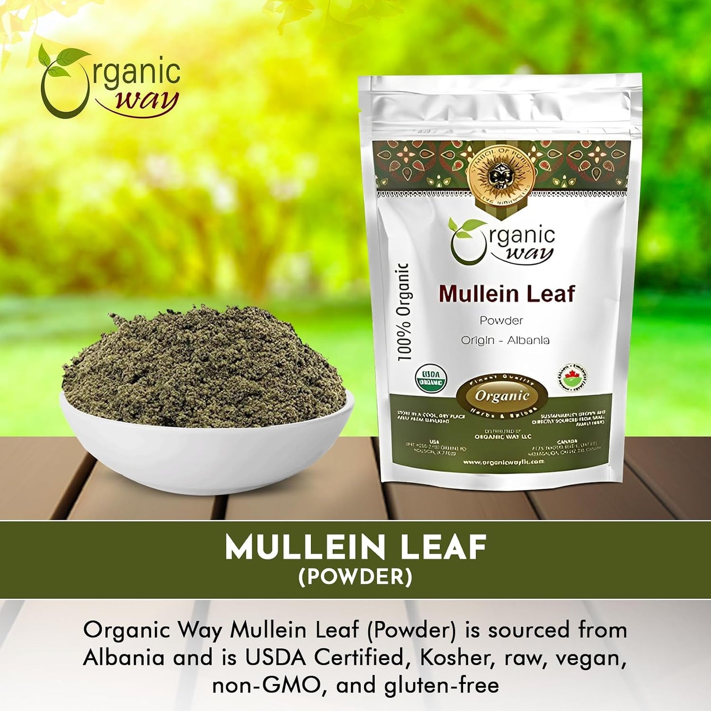 Organic Mullein Leaf Powder – European Wild-Harvest, USDA Organic, Kosher, Vegan, Non-GMO & Gluten-free (8 oz) - görsel 6