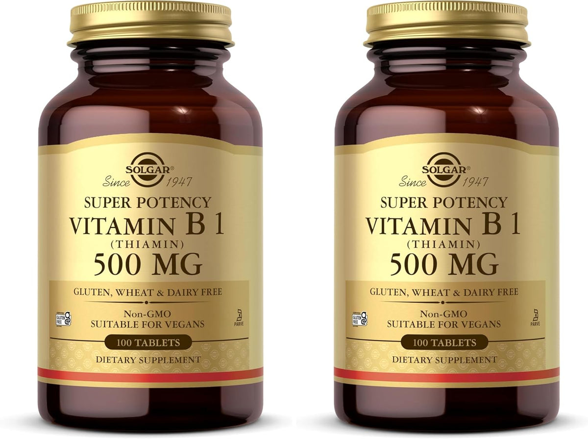 Solgar Vitamin B1 (Thiamine) 500 mg, 100 Tablets - görsel 7