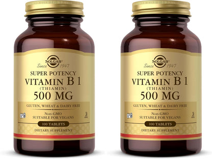 Solgar Vitamin B1 (Thiamine) 500 mg, 100 Tablets
