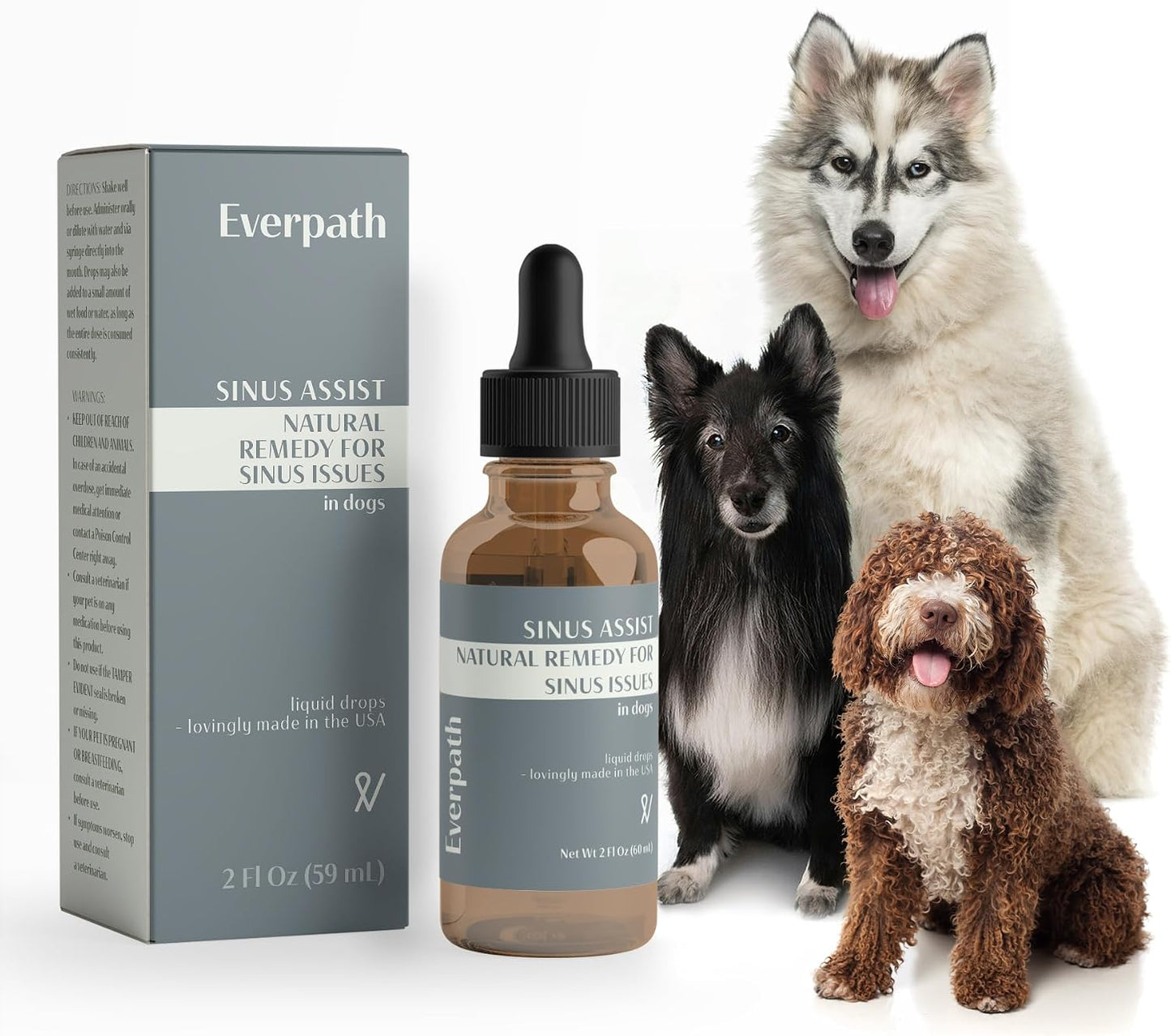 Everpath Sinus Support for Dogs – Natural Herbal Tincture 60ml (2 fl oz) - görsel 1