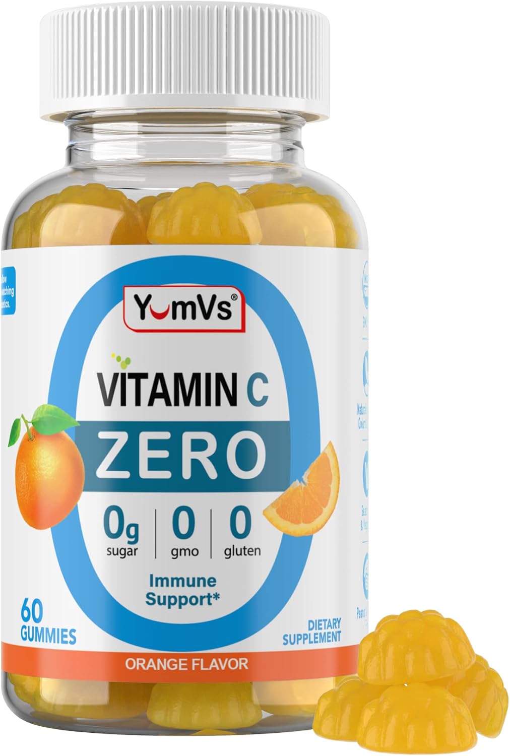 Yum-Vs Zero Sugar Vitamin C Gummies – 250 mg – 60 Count - görsel 1