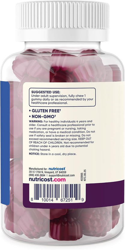 Nutricost Kids Vitamin D3 Gummies 2,500 IU (62.5 µg), 120 Gummies - Mixed Berry Flavour