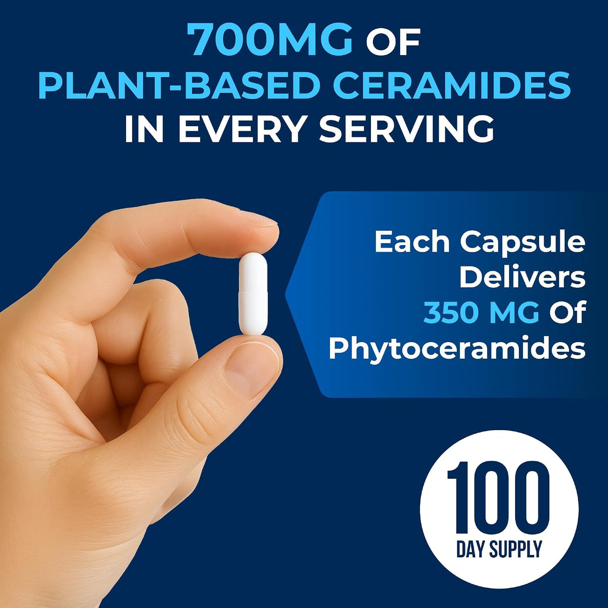 Phytoceramides Supplement 700mg – 200 Capsules – Plant Based, Wheat Free, Non-GM - görsel 5
