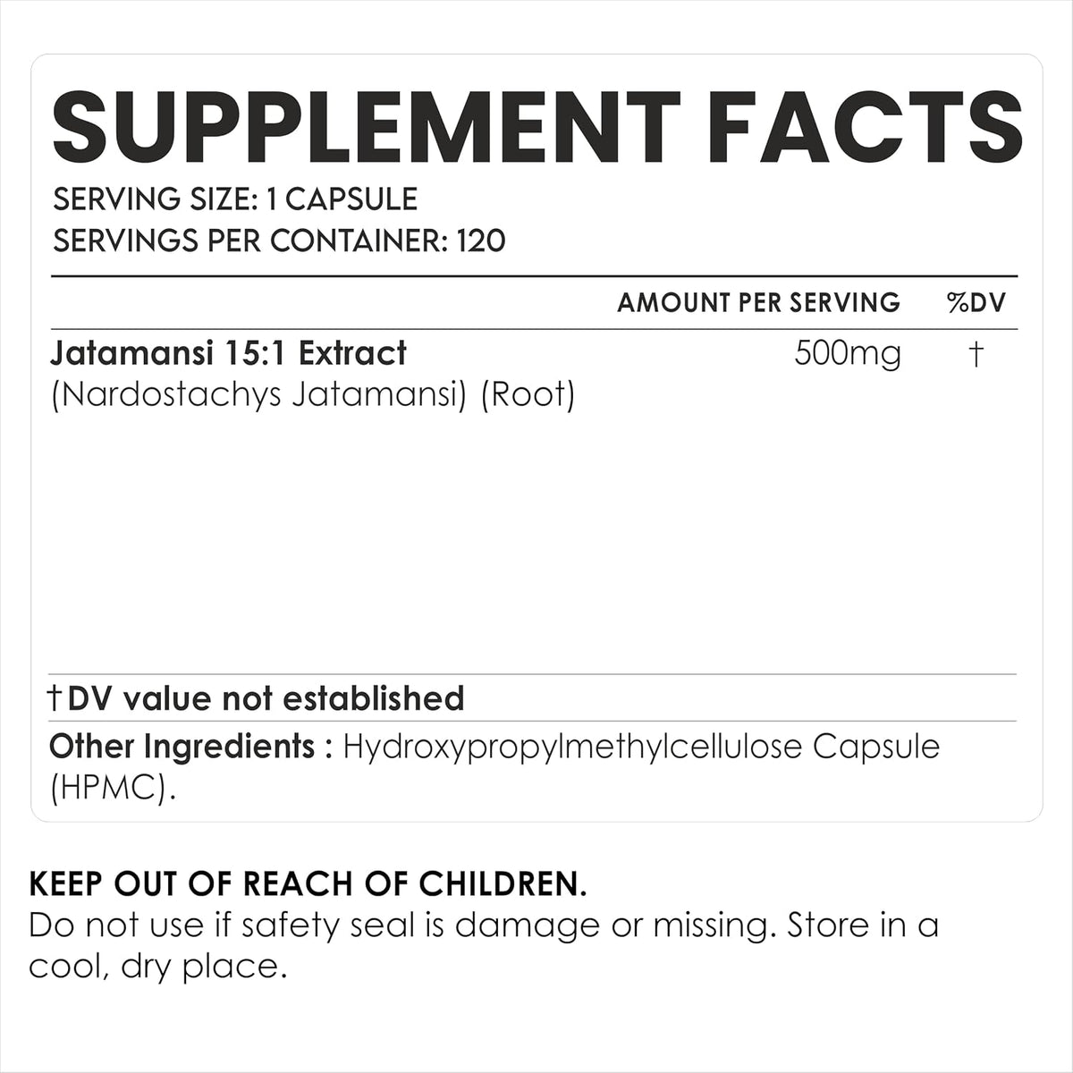 AMALTH Jatamansi Capsules 500 mg - Herbal Root Extract Supplement, 120 Veg Capsules - görsel 2