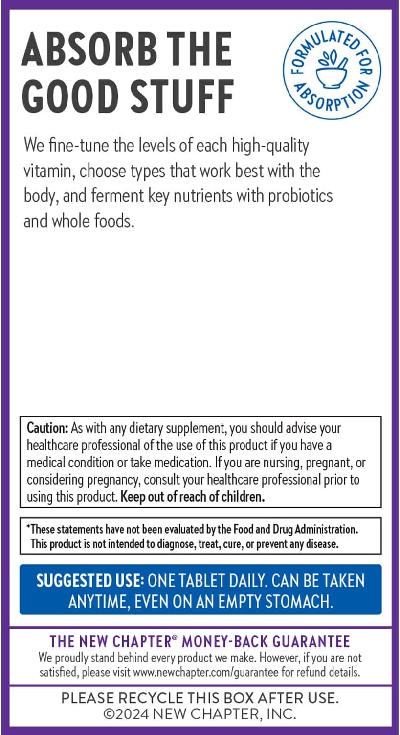 New Chapter Fermented Coenzyme B Complex - Advanced B Vitamin Supplement with Organic Turmeric & Maca, 90 Tablets - görsel 7