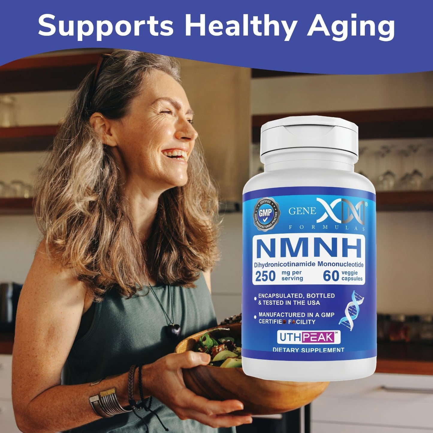 Genex Formulae 250mg NMNH (60 Capsules) | UthPeak™ Dihydronicotinamide Mononucleotide NAD+ Precursor - görsel 8