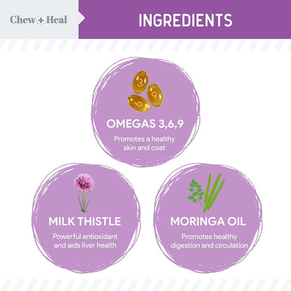 Milk Thistle for Dogs Liver Support - 60 ml Liquid Milk Thistle Supplement with Wild Alaskan Salmon Oil and Moringa Oil - Made in the USA