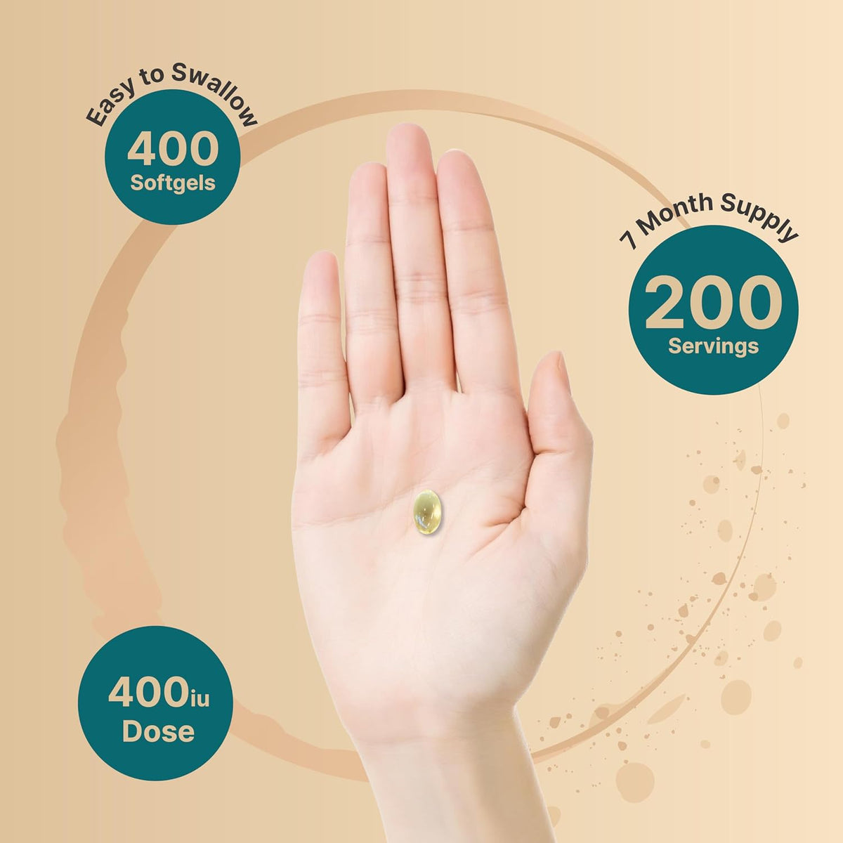 NatureBell Vitamin E Oil Softgels, 400 IU per Serving, 400 Capsules | Essential Antioxidant Supplement, Easily Absorbed Form – Contributes to Normal Immune Function & Skin Health – Non-GMO - görsel 4
