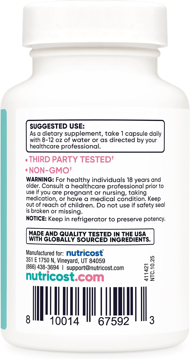 Nutricost Probiotic for Women – 60 Billion CFU, 60 Capsules – with Acacia Fibre, Uva Ursi & Cranberry Extract – Non-GM & Gluten-free - görsel 4
