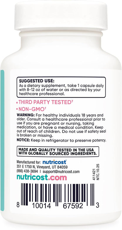 Nutricost Probiotic for Women – 60 Billion CFU, 60 Capsules – with Acacia Fibre, Uva Ursi & Cranberry Extract – Non-GM & Gluten-free