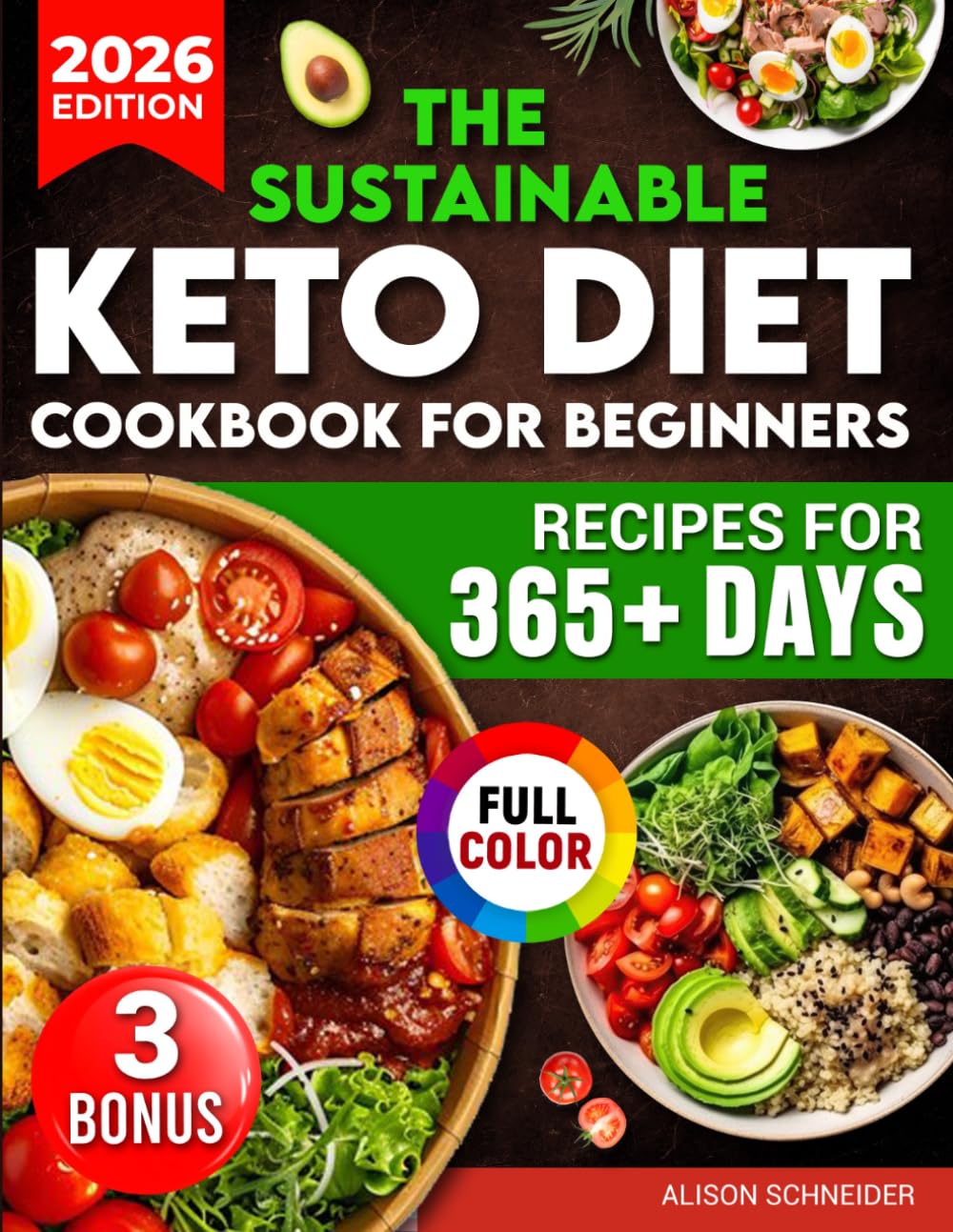 The Sustainable Keto Diet Cookbook for Beginners: Lose Weight & Boost Your Health with 365+ Days of Delicious, Easy-to-Make, and Full-Colour Recipes | Detailed Instructions and Nutritional Values - görsel 1