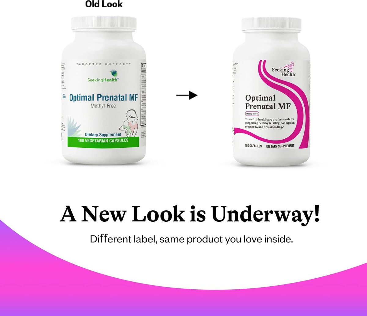 Seeking Health Optimal Prenatal MF - Methyl-Free Prenatal Vitamin with Folate, Vitamin B12, and Ginger (180 Capsules) - görsel 7