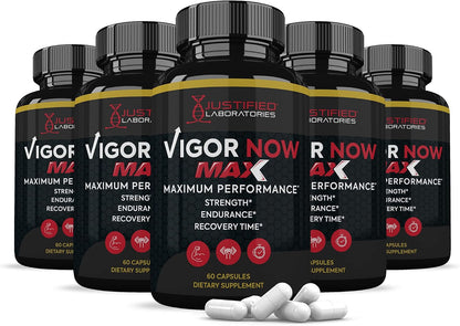 (5 Pack) Vigour Now Max 1600mg All Natural Advanced Men's Health Formula 300 Capsules