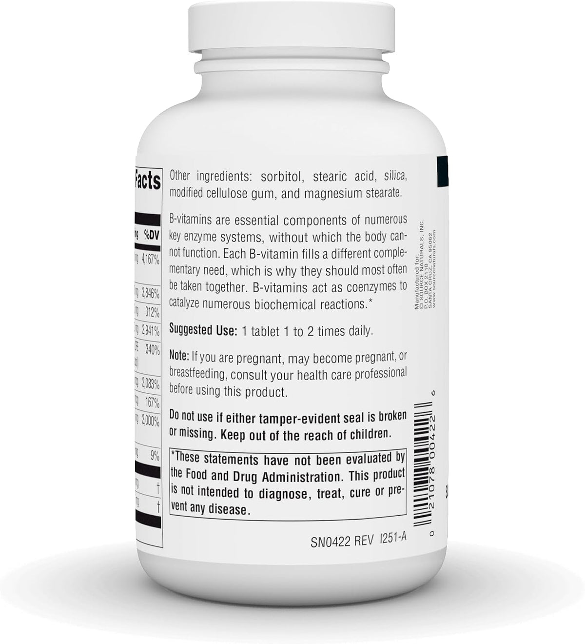 Source Naturals B-50 Complex - 250 Tablets - görsel 4
