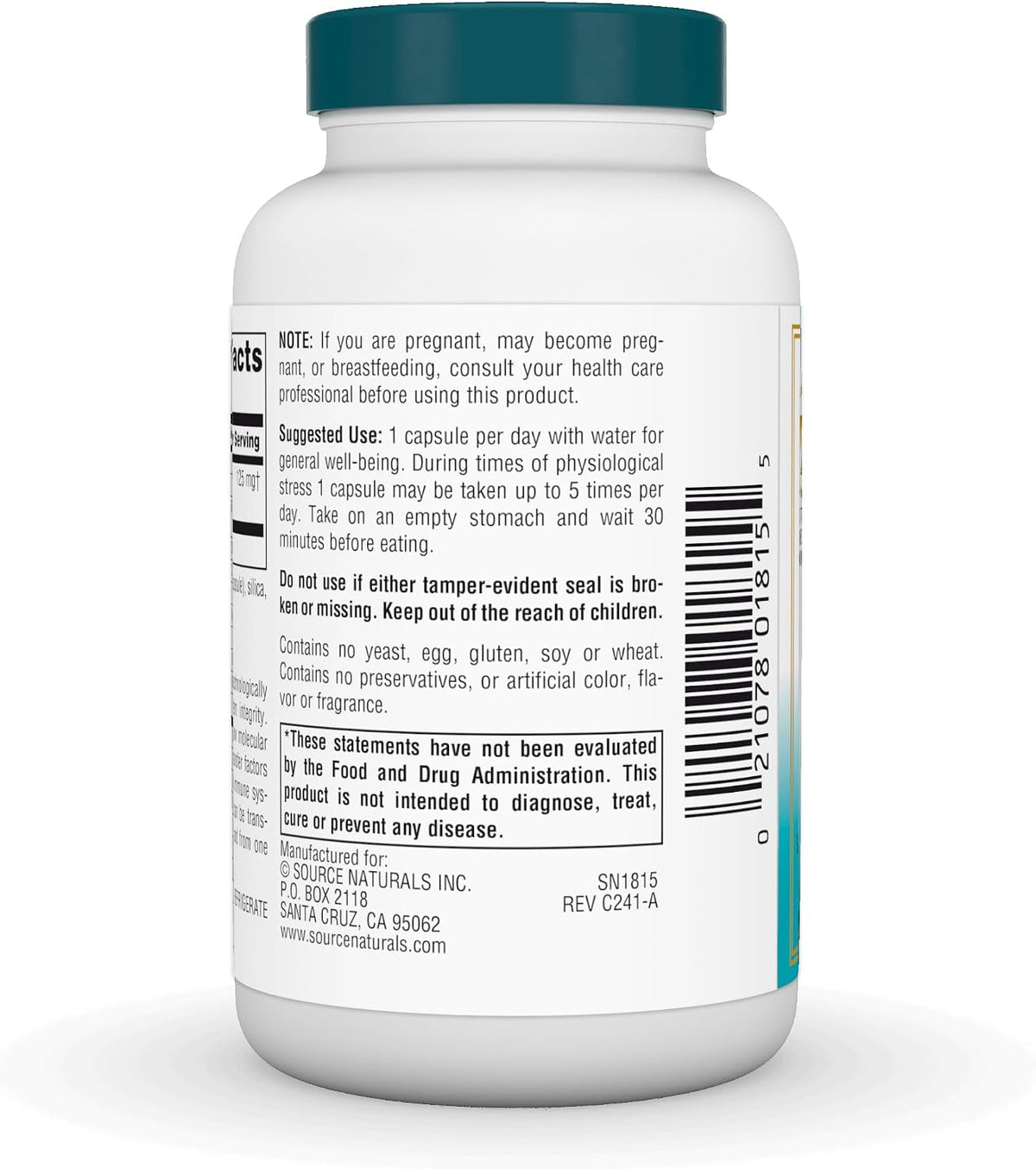 Source Naturals Wellness Transfer Factor 125mg - 30 Capsules - görsel 3