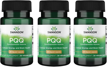 Swanson PQQ 20mg – Pyrroloquinoline Quinone Supplement – 30 Veg Capsules